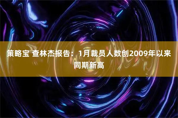 策略宝 查林杰报告：1月裁员人数创2009年以来同期新高