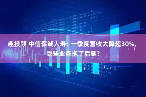 趣投顾 中信保诚人寿: 一季度营收大降超30%, 哪些业务拖了后腿?
